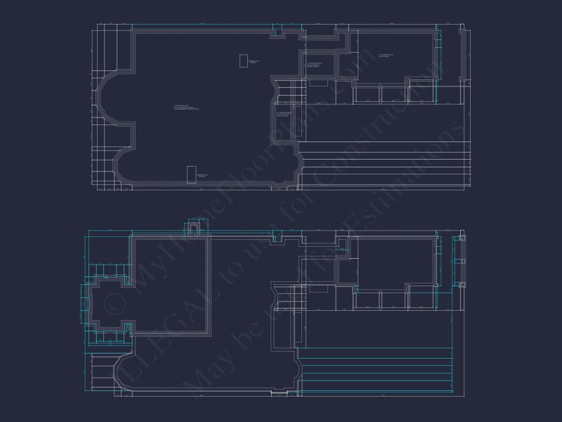 Elegant Two-Story house Plan with Detailed Architecture Design