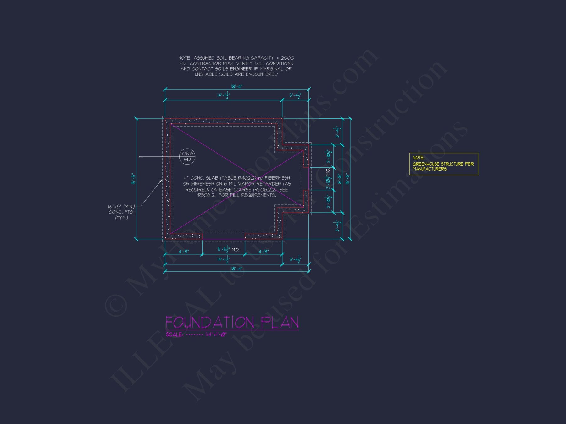 Elevated house Plan: Detailed Floor Plan Blueprint Designs