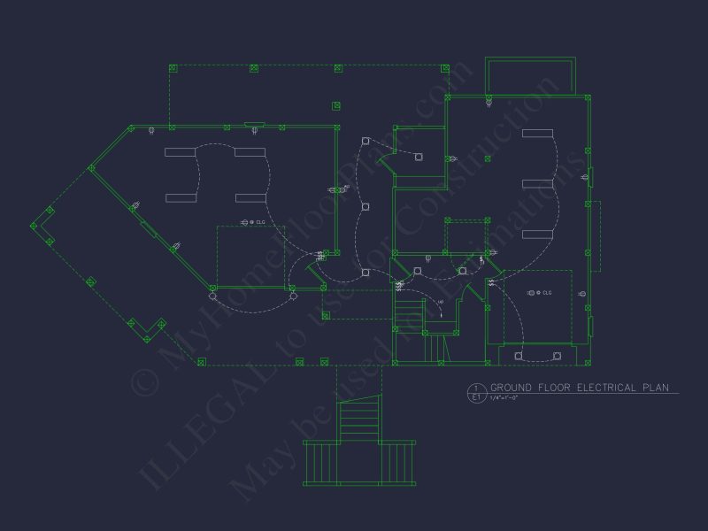 Enhanced Beach house Floor Plan with CAD & Blueprint Designs