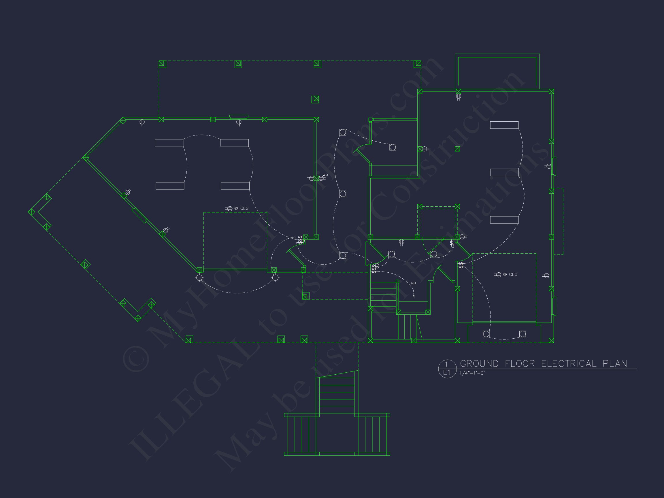 Enhanced Beach house Floor Plan with CAD & Blueprint Designs