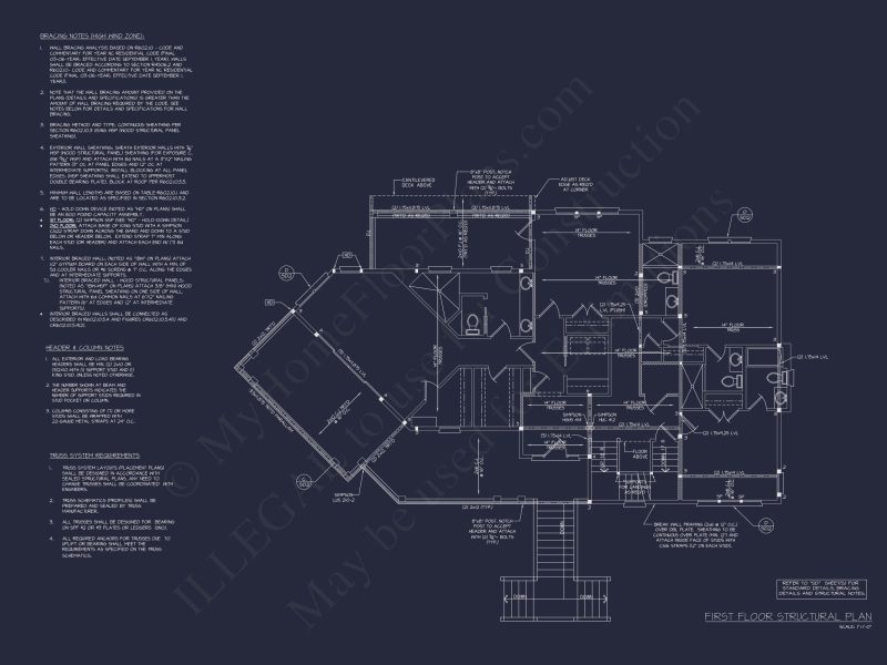 Enhanced Beach house Floor Plan with CAD & Blueprint Designs