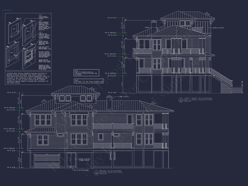 Enhanced Beach house Floor Plan with CAD & Blueprint Designs