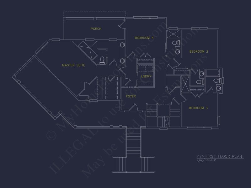 Enhanced Beach house Floor Plan with CAD & Blueprint Designs