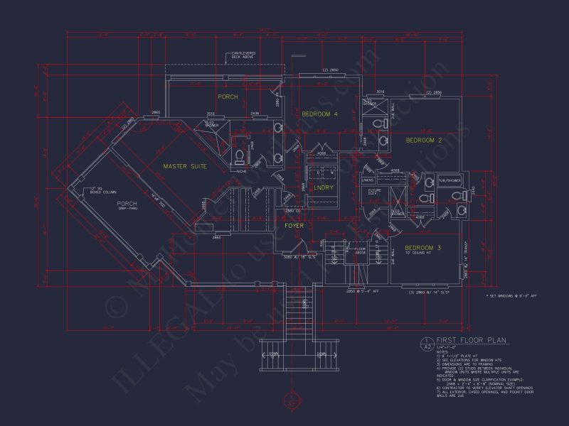 Enhanced Beach house Floor Plan with CAD & Blueprint Designs