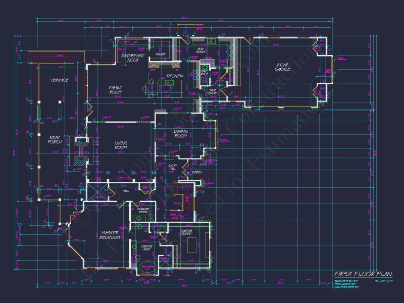 European 3-Story 5-Bed house Plan: 5688 Sq Ft Blueprint