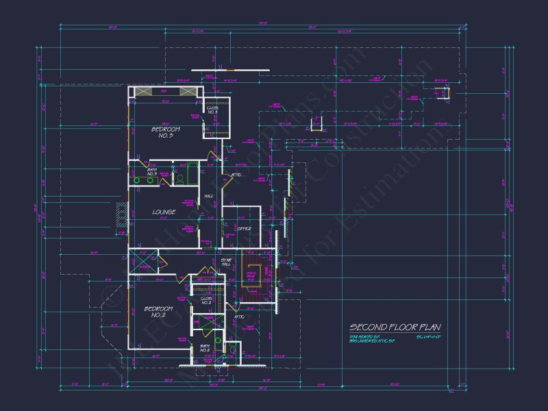 European 3-Story 5-Bed house Plan: 5688 Sq Ft Blueprint