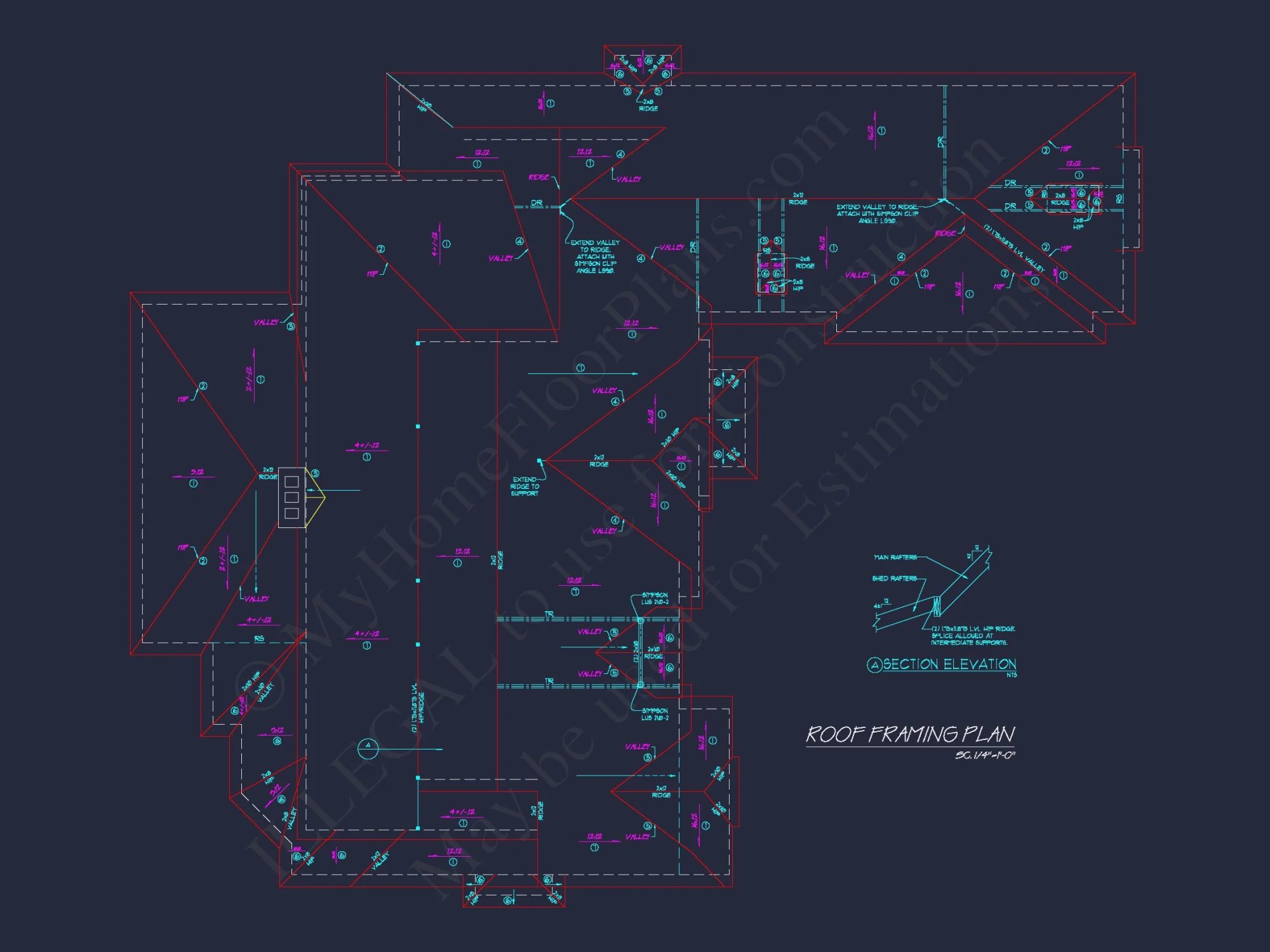 European 3-Story 5-Bed house Plan: 5688 Sq Ft Blueprint