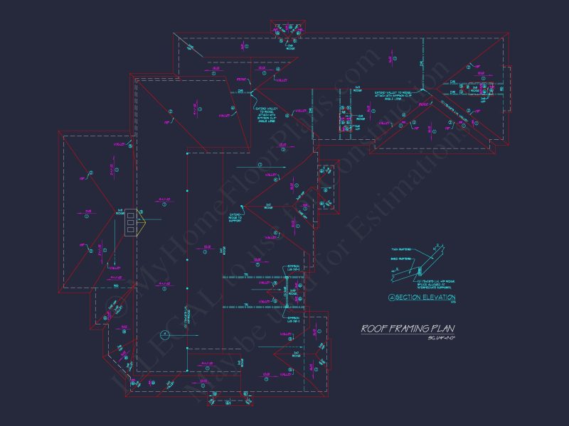European 3-Story 5-Bed house Plan: 5688 Sq Ft Blueprint
