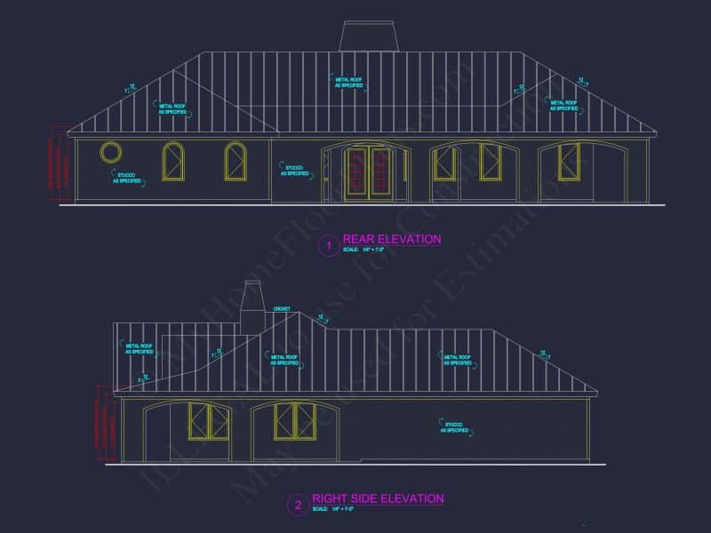 European house Floor Plan: 2 Bed, 2498 Sq Ft Blueprint