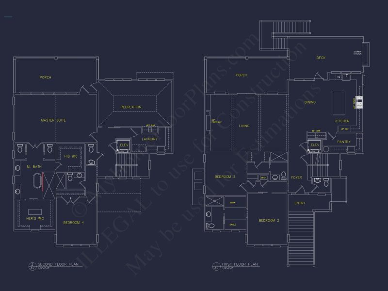 Exclusive Beach house Designs: Elegant Floor Plan and Blueprint