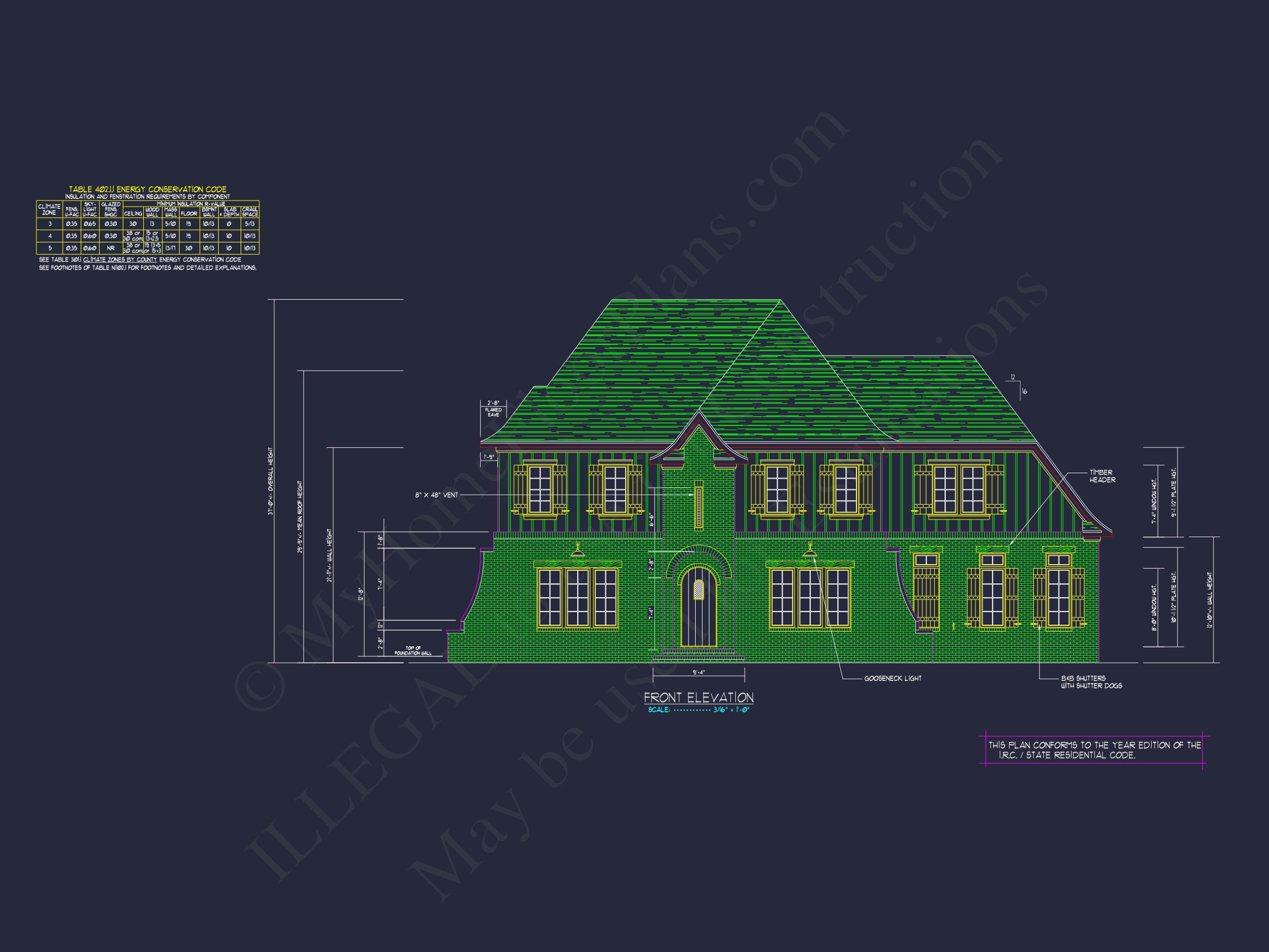 Expansive 5-Bedroom Home Plan with Blueprint and CAD Designs
