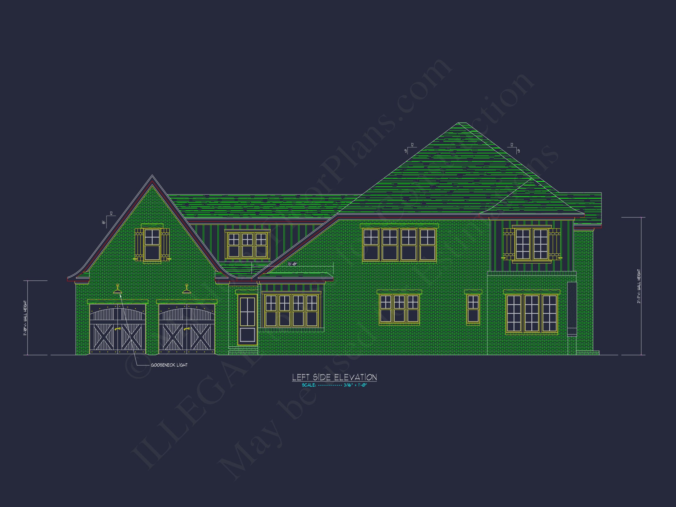 Expansive 5-Bedroom Home Plan with Blueprint and CAD Designs
