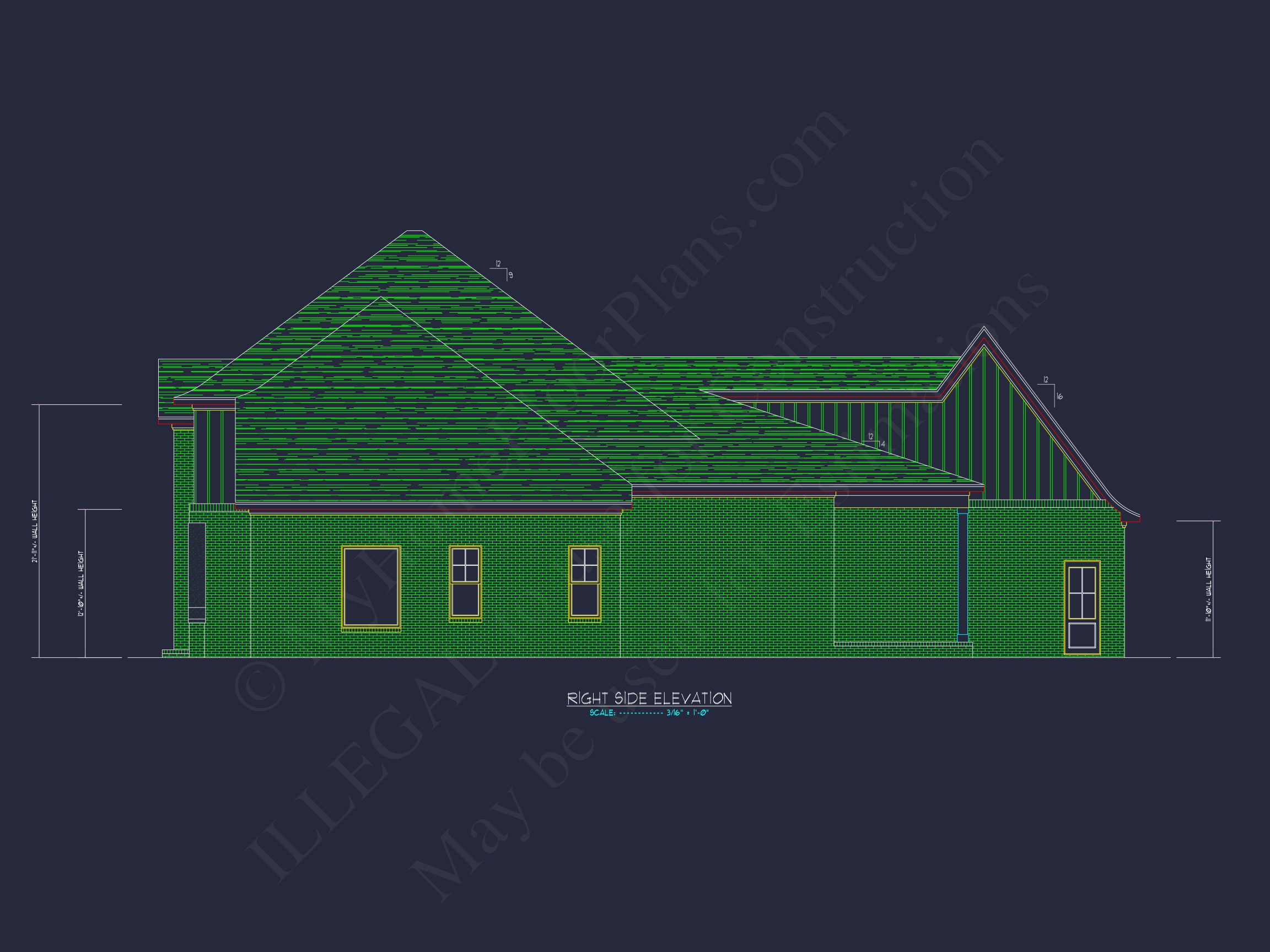 Expansive 5-Bedroom Home Plan with Blueprint and CAD Designs