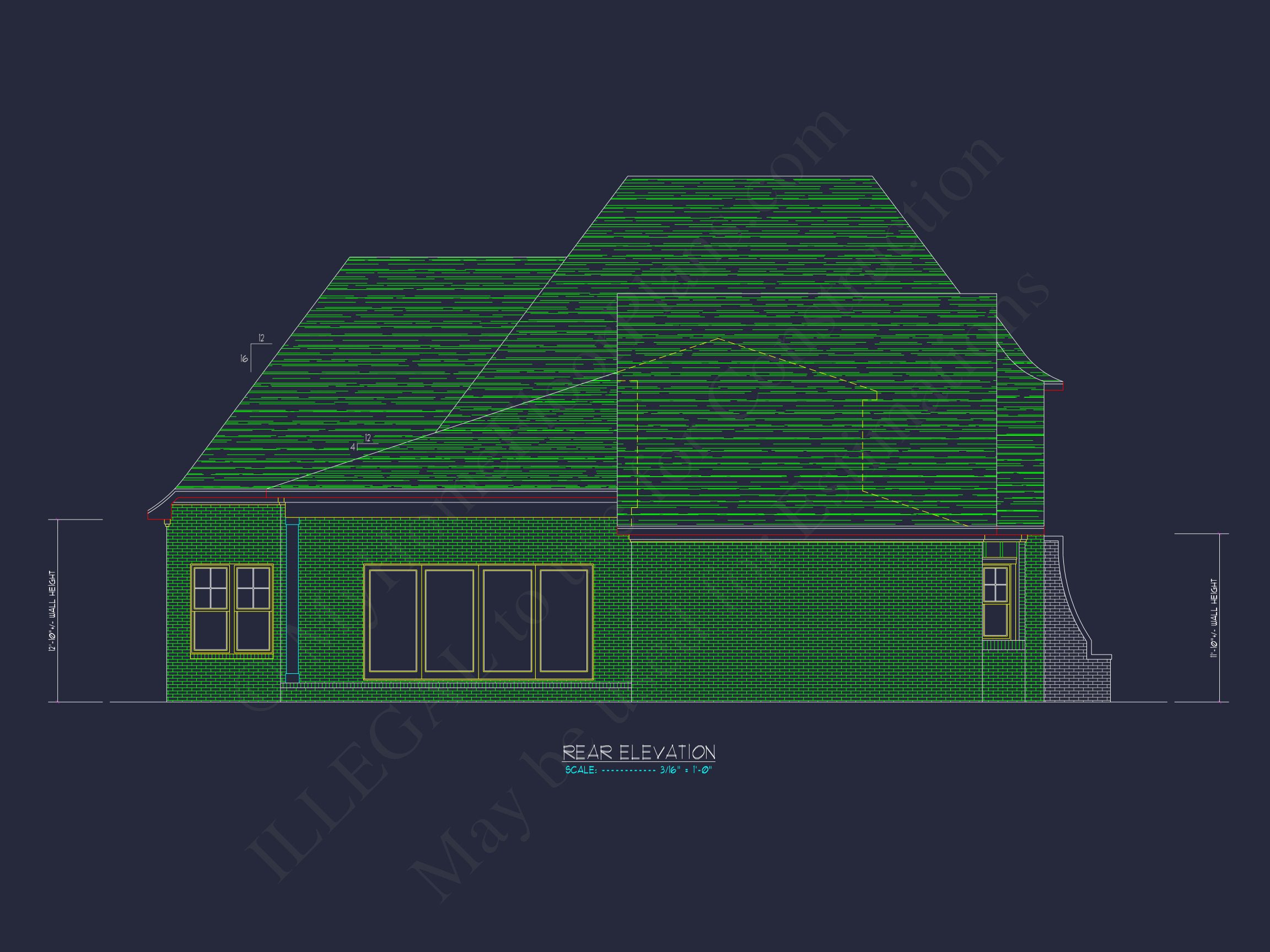 Expansive 5-Bedroom Home Plan with Blueprint and CAD Designs