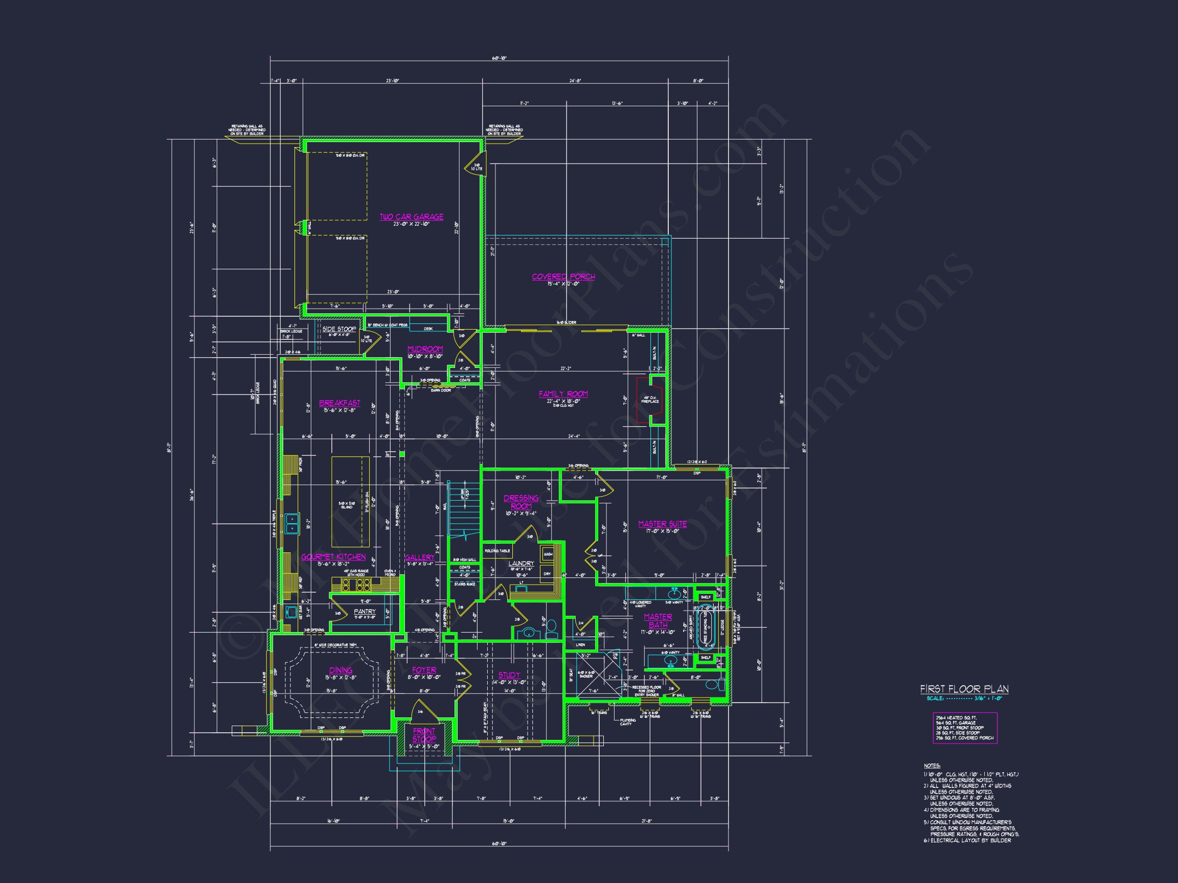 Expansive 5-Bedroom Home Plan with Blueprint and CAD Designs