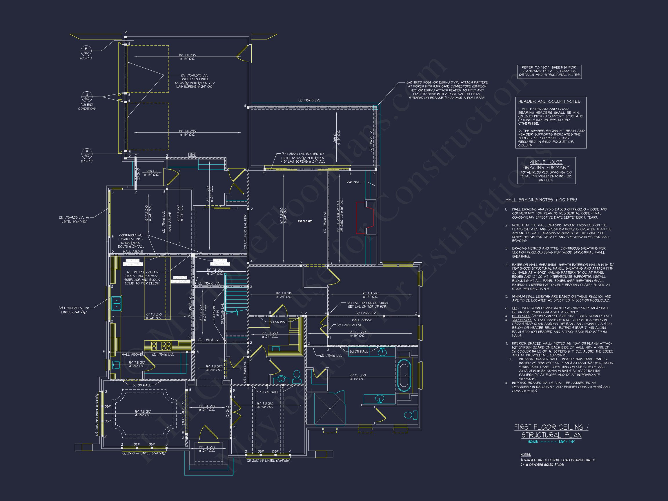 Expansive 5-Bedroom Home Plan with Blueprint and CAD Designs