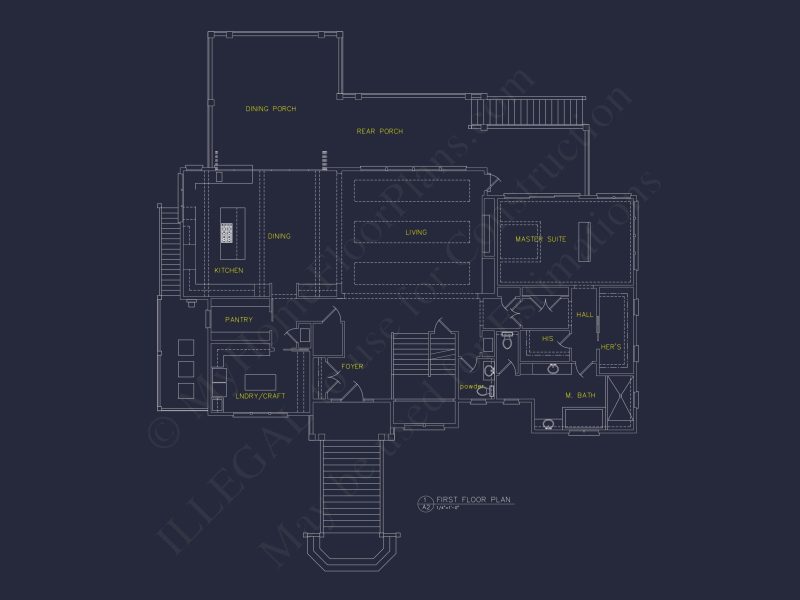 Expansive Coastal Beach house Plan with Elegant CAD Designs