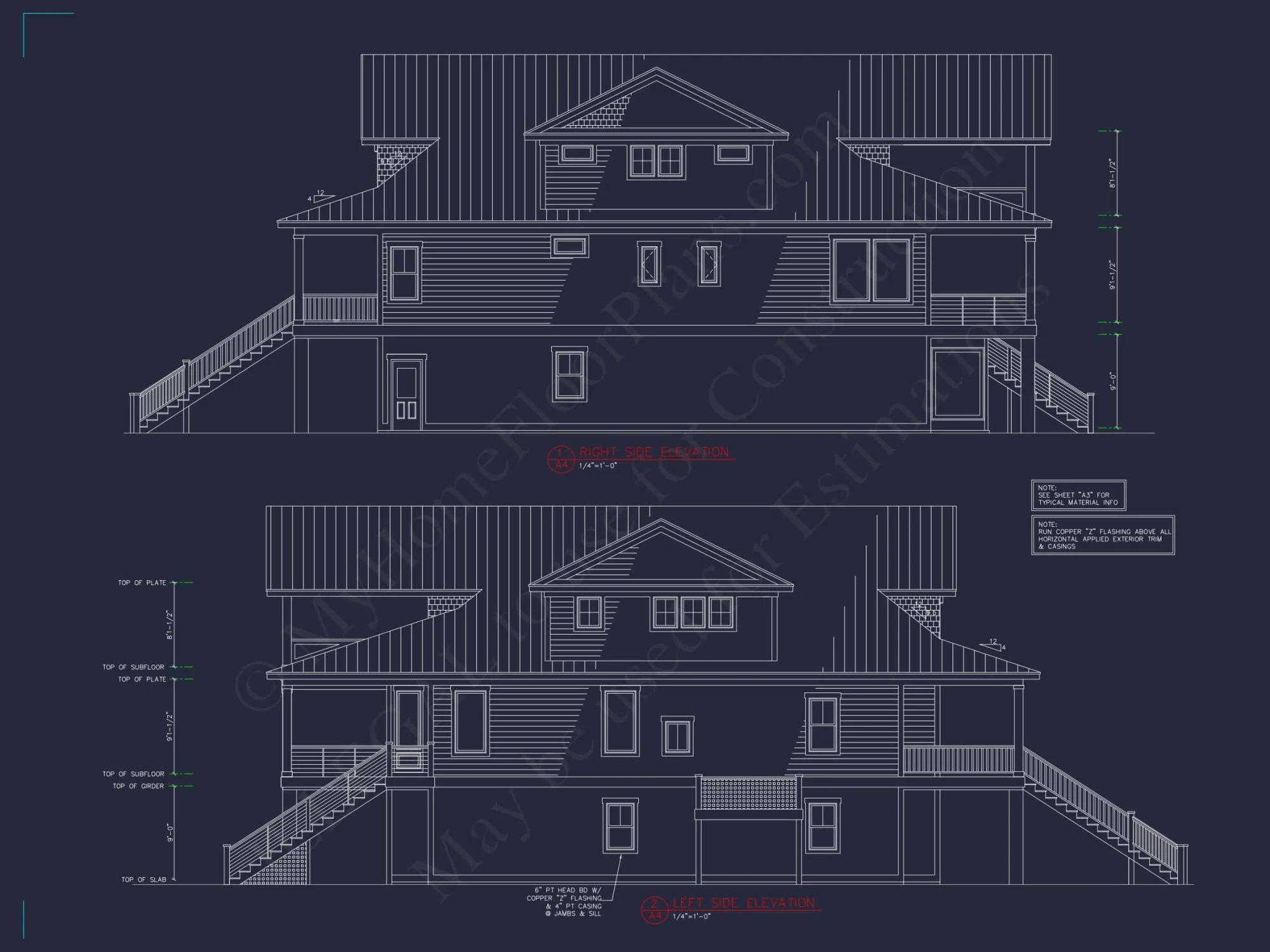 Expansive Coastal house Plan with 4 Bedrooms and 3 Stories