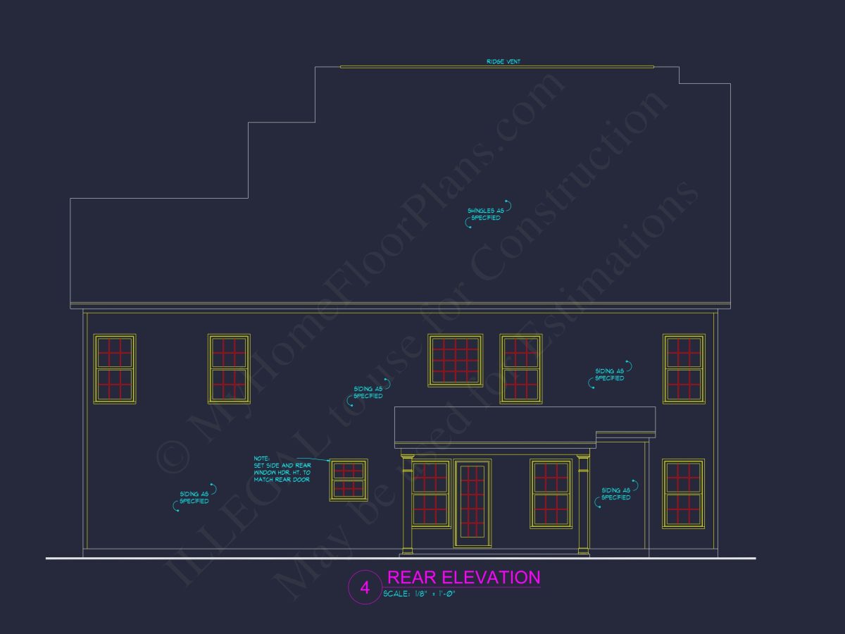 Expansive Colonial Farmhouse house Plan with 3 Floors
