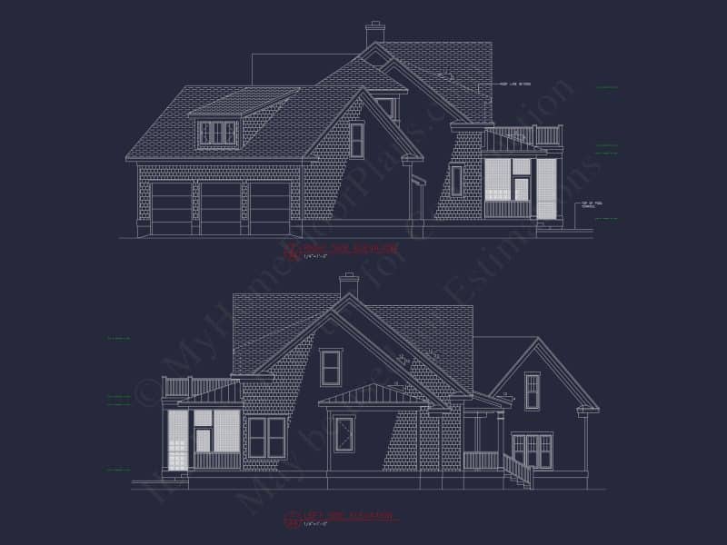 Expansive house Plan with 6 Baths, CAD Designs & Features