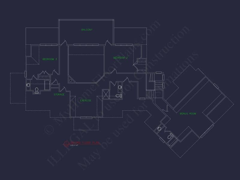 Expansive house Plan with 6 Baths, CAD Designs & Features