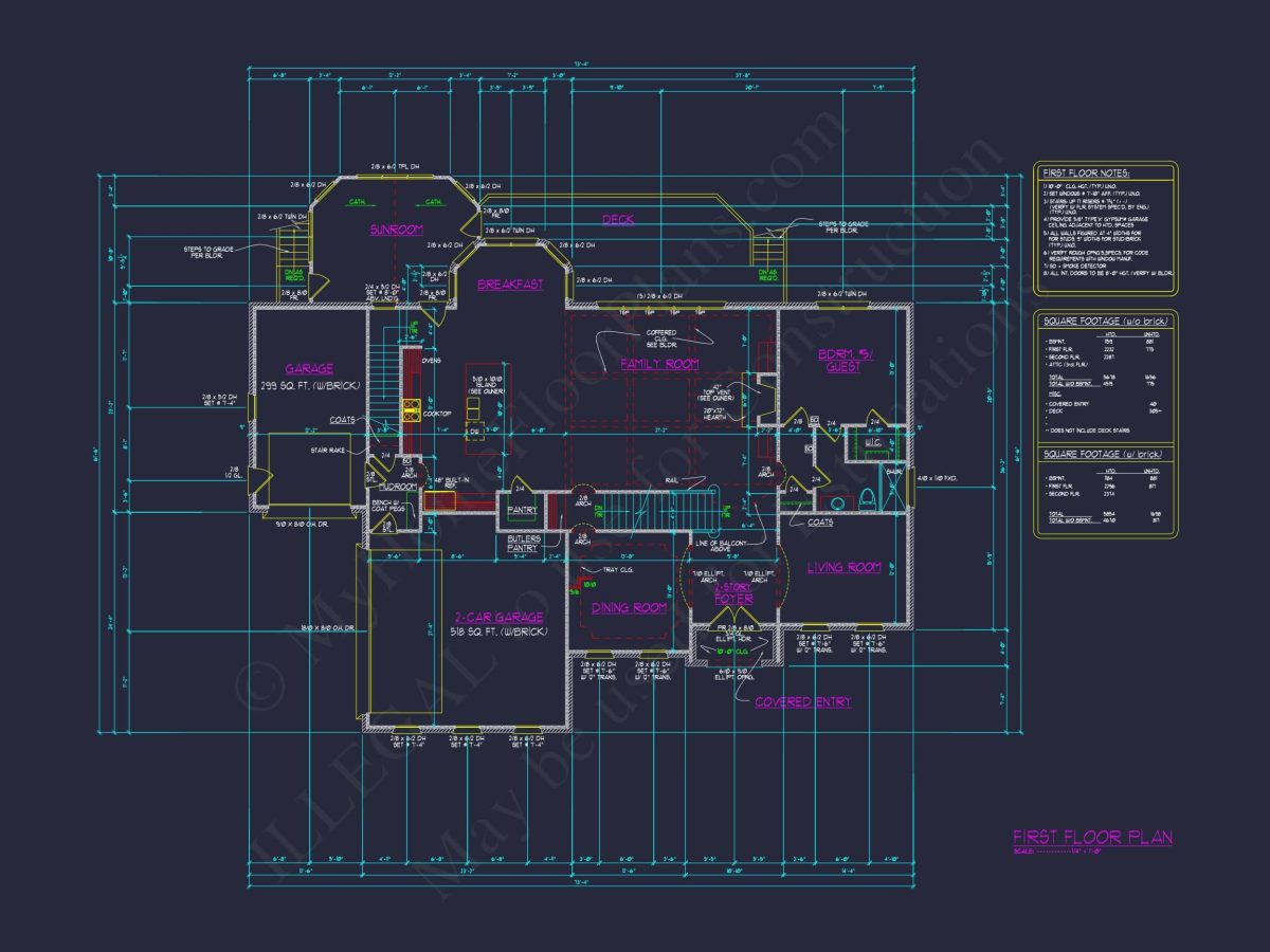 Expansive house Plan with Floor Plans & CAD Designs