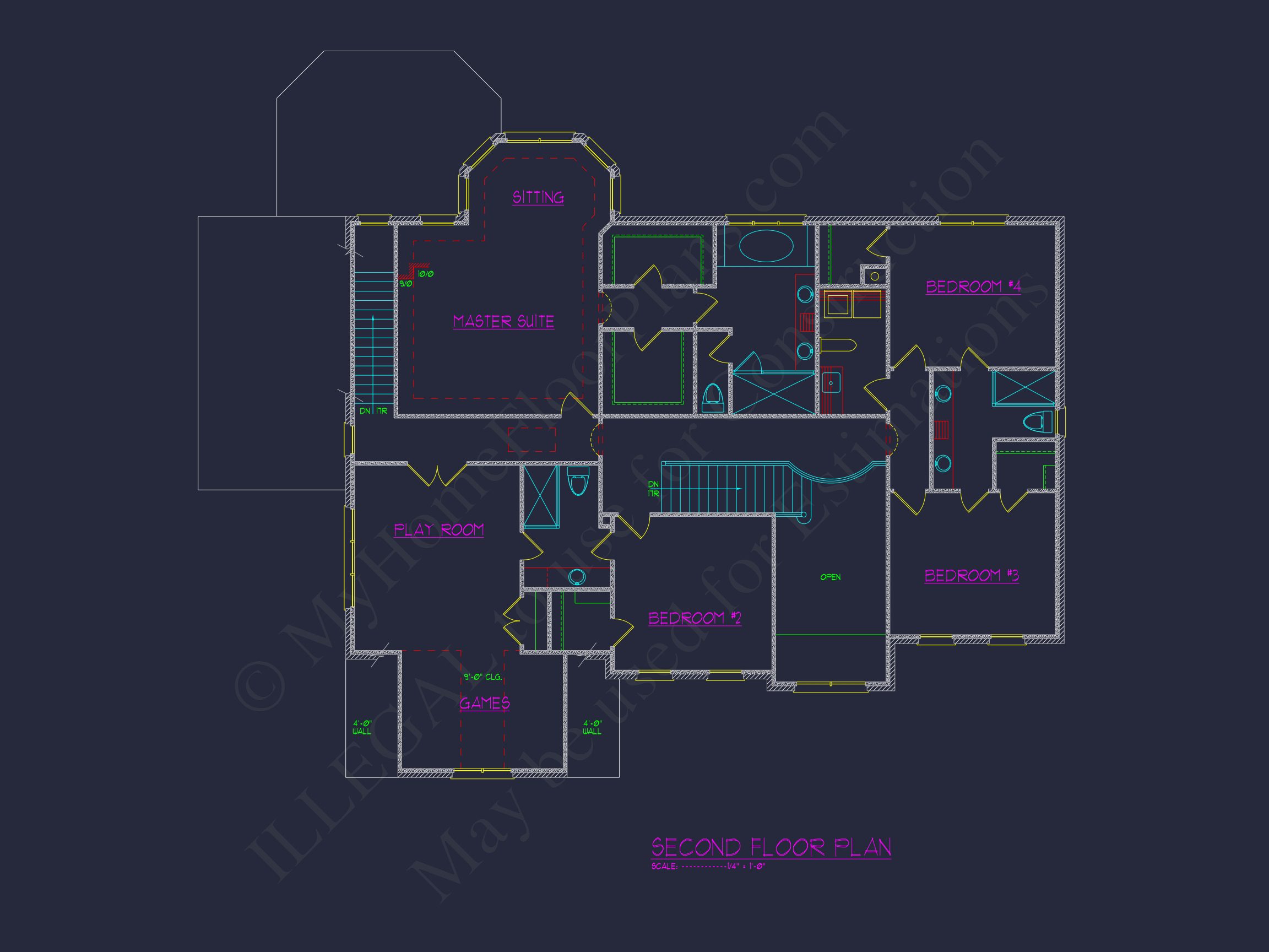 Expansive house Plan with Floor Plans & CAD Designs