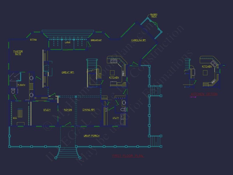 Explore 3951 Sq. Ft. Colonial Revival house Plan with 2 Floors
