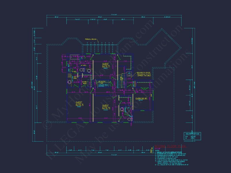 Explore 3951 Sq. Ft. Colonial Revival house Plan with 2 Floors