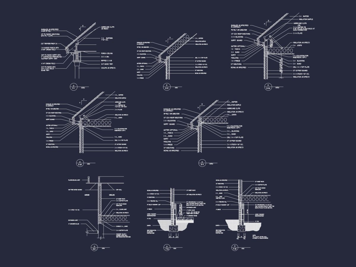 Explore Detailed house Plan Floor Designs with CAD Blueprints