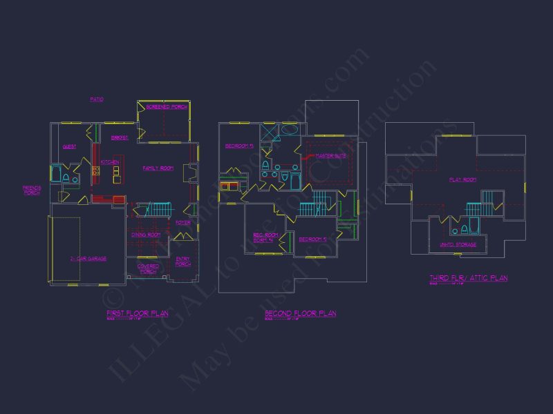 Explore Luxury house Plan with Blueprint: 4 Bed, 4 Bath Designs