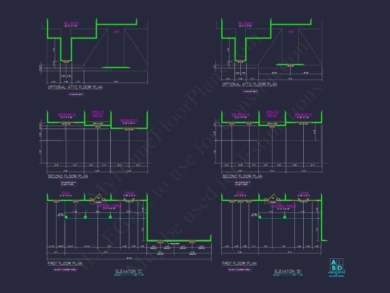 Explore Modern house Floor Plan: CAD Blueprint Designs