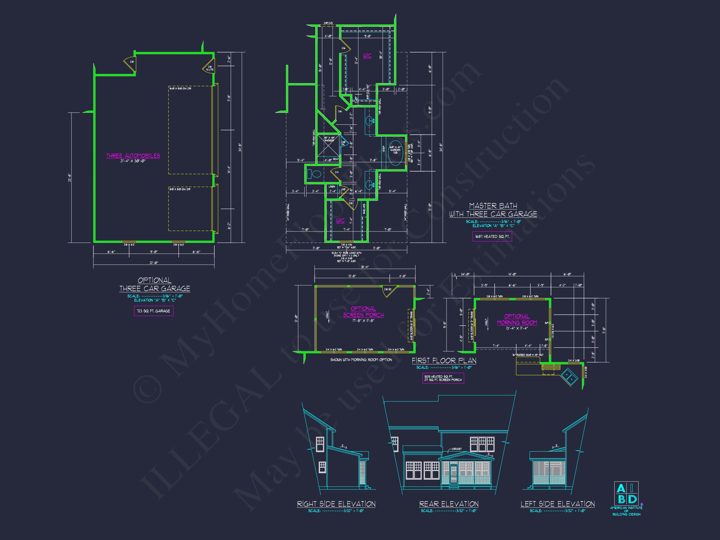 Explore Modern house Floor Plan: CAD Blueprint Designs