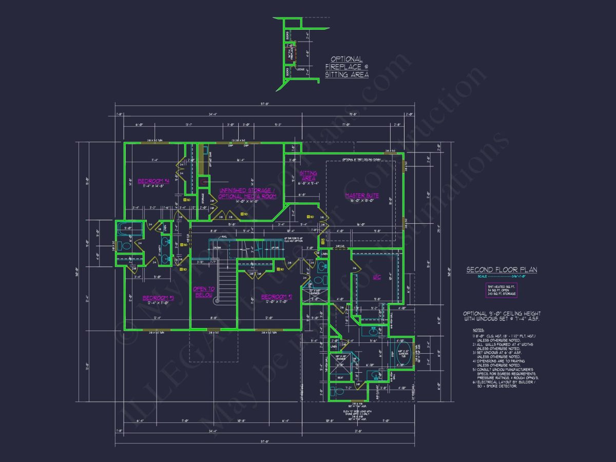 Explore Modern house Floor Plan: CAD Blueprint Designs
