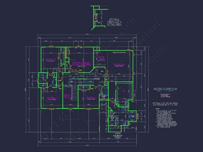 Explore Modern house Floor Plan: CAD Blueprint Designs