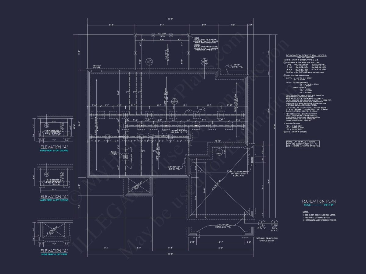 Explore Modern house Floor Plan: CAD Blueprint Designs