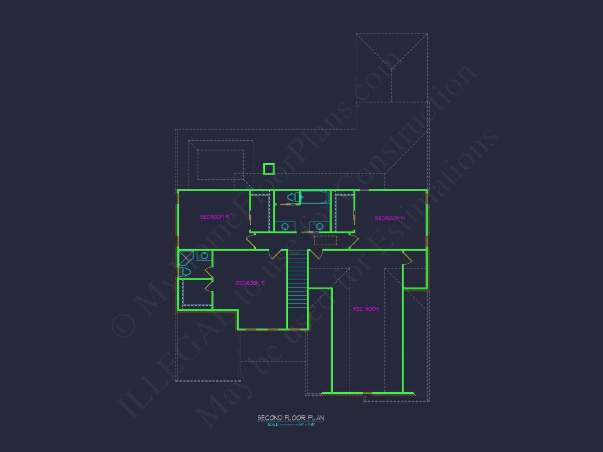 Explore Stunning house Plan Designs with 2-Story CAD Blueprints