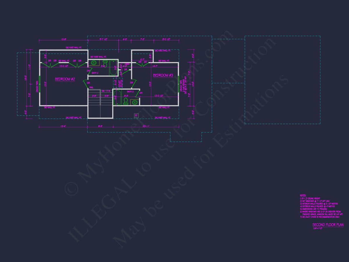 Explore Traditional Craftsman house Plan with Detailed CAD Designs