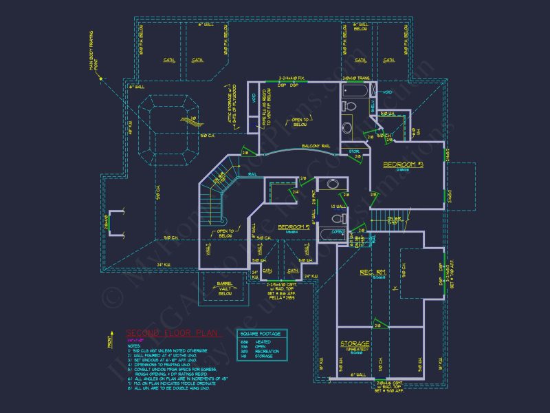 Explore a Classic 2-Story house Design with Detailed CAD Blueprint