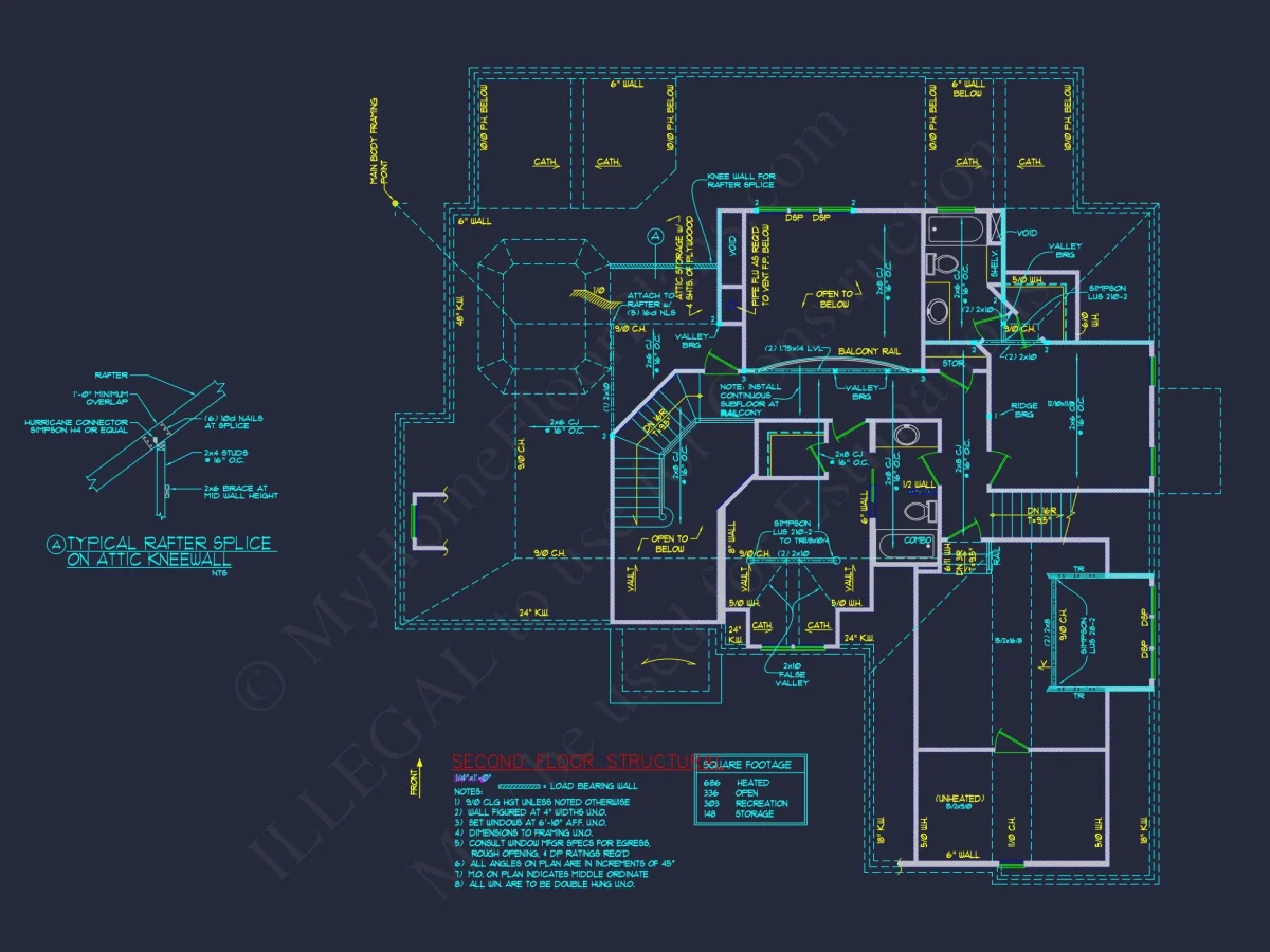 Explore a Classic 2-Story house Design with Detailed CAD Blueprint