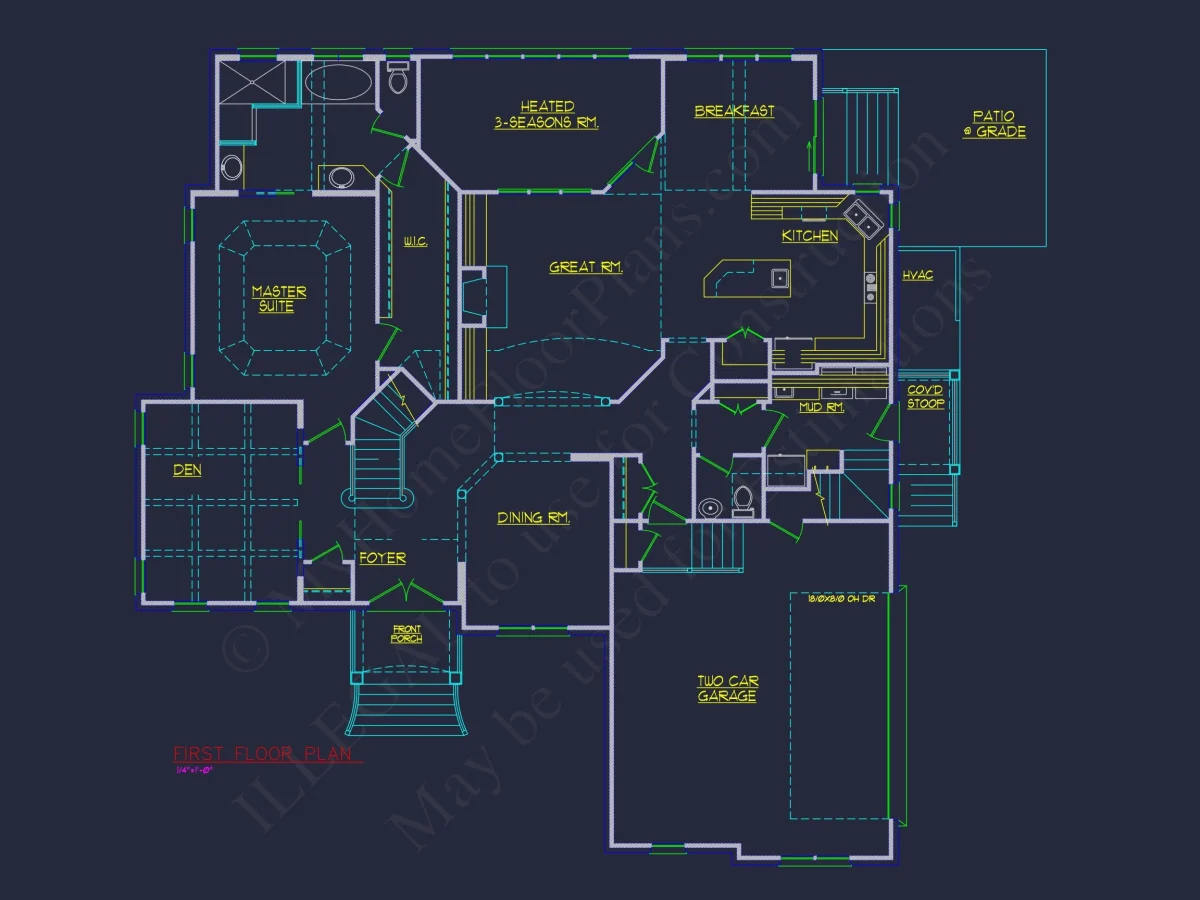 Explore a Classic 2-Story house Design with Detailed CAD Blueprint