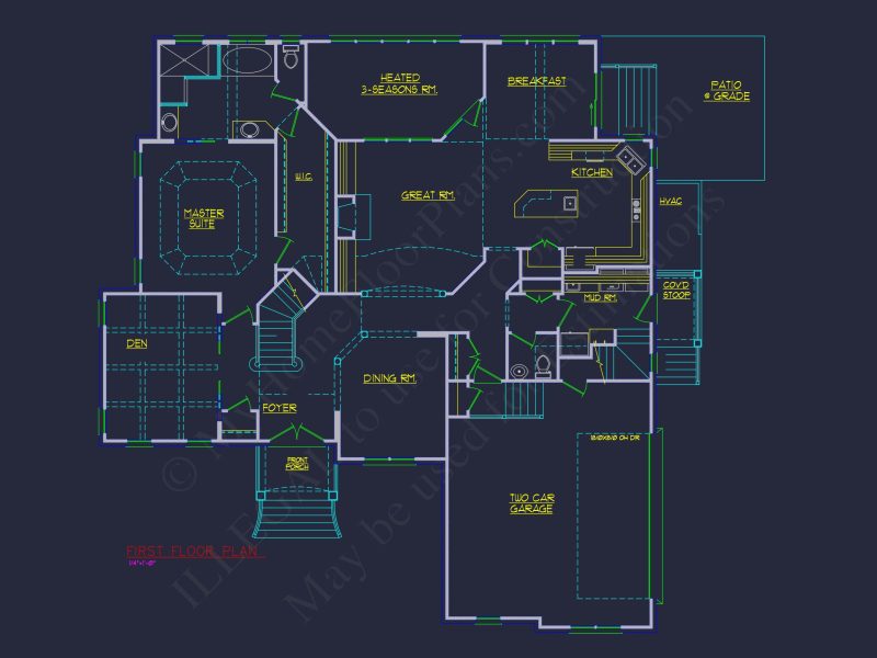 Explore a Classic 2-Story house Design with Detailed CAD Blueprint