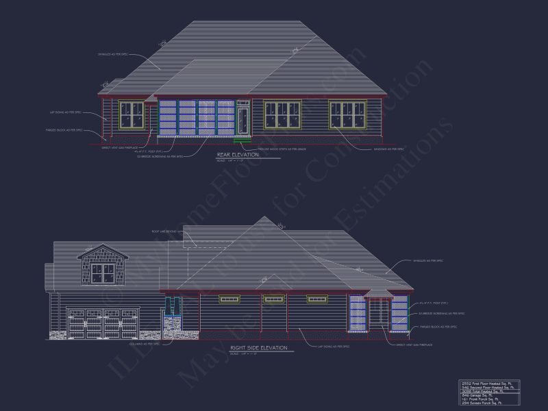 Explore a Stunning 1.5-Story house Plan with CAD Blueprints