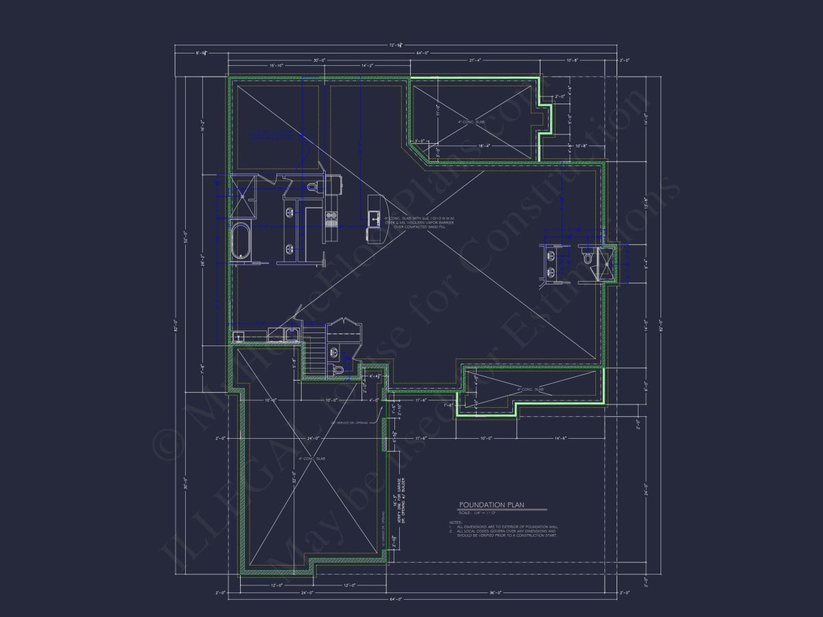 Explore a Stunning 1.5-Story house Plan with CAD Blueprints