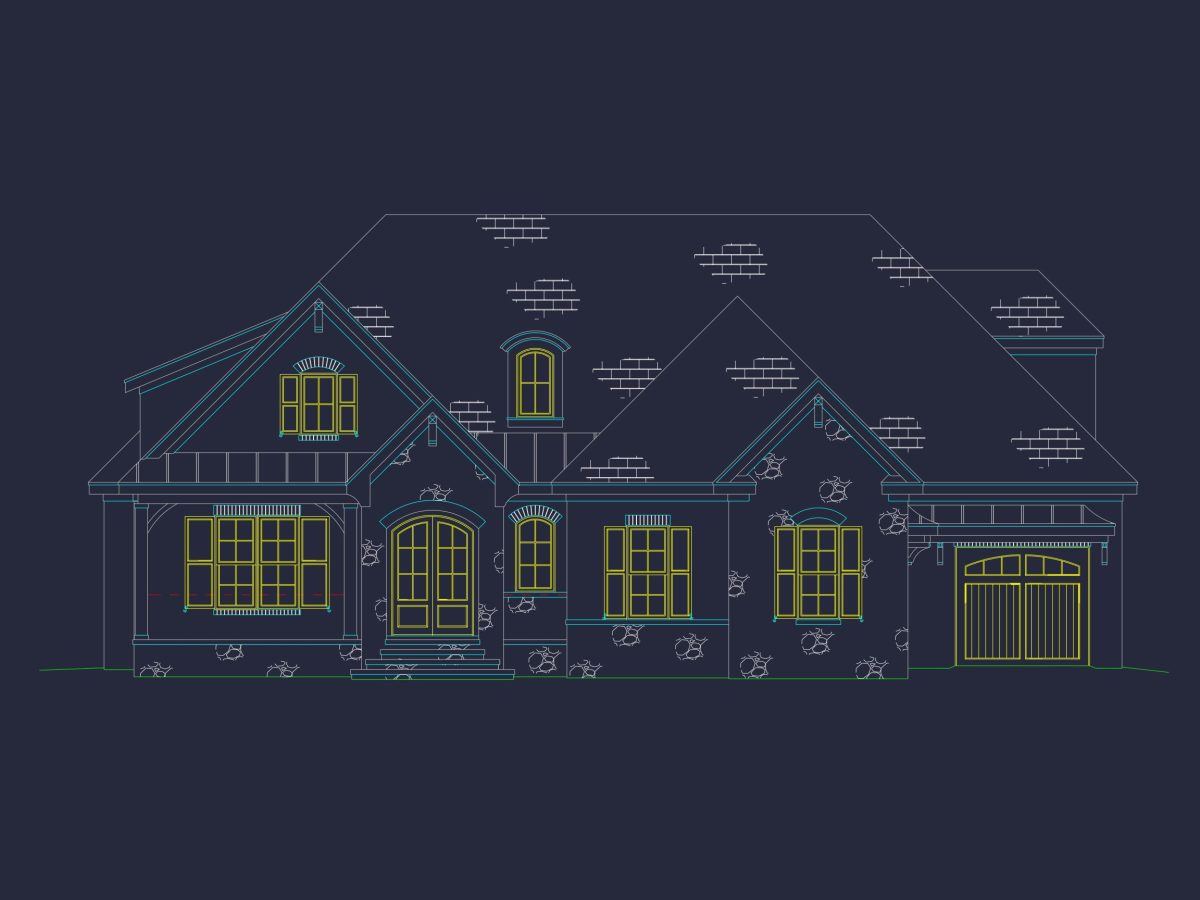 Exquisite house Plan with 5 Beds, 4 Baths, 2 Floors, & CAD Designs