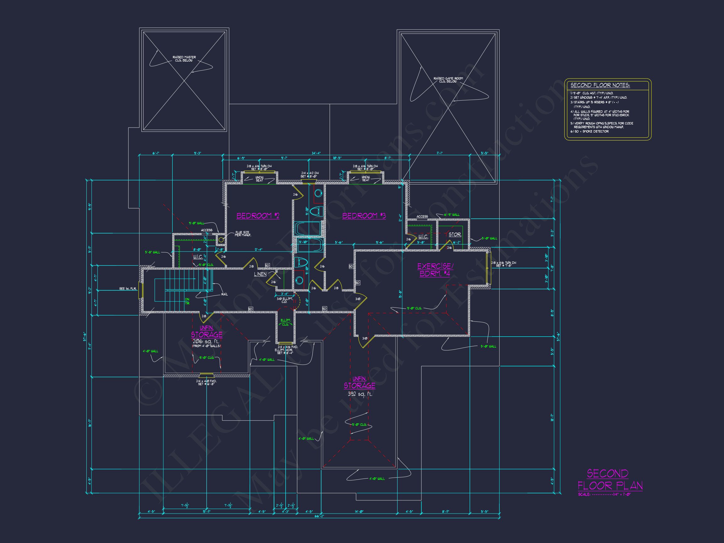 Exquisite house Plan with 5 Beds,4 Baths,2 Floors,& CAD Designs