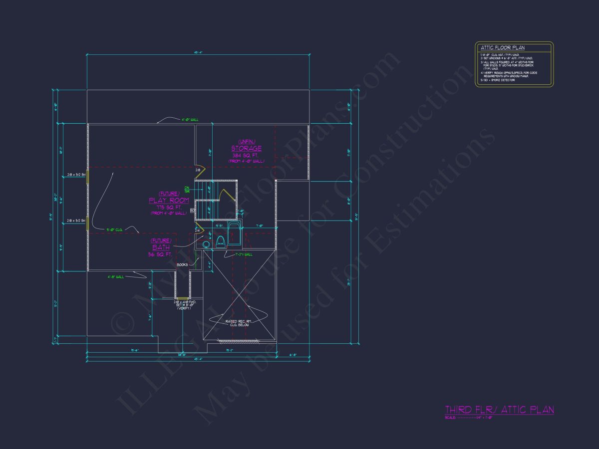 Farmhouse house Floor Plan with CAD Blueprint Designs