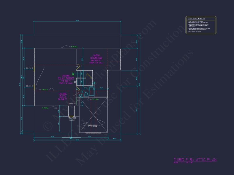 Farmhouse house Floor Plan with CAD Blueprint Designs