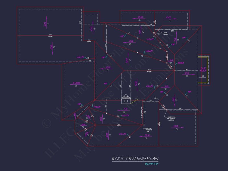 French Country house Blueprint - Architectural Designs & CAD Plan