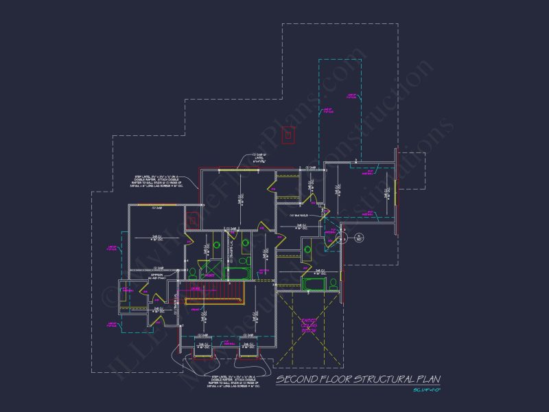 French Country house Plan with 2 Floors, 4 Beds, & CAD Blueprint